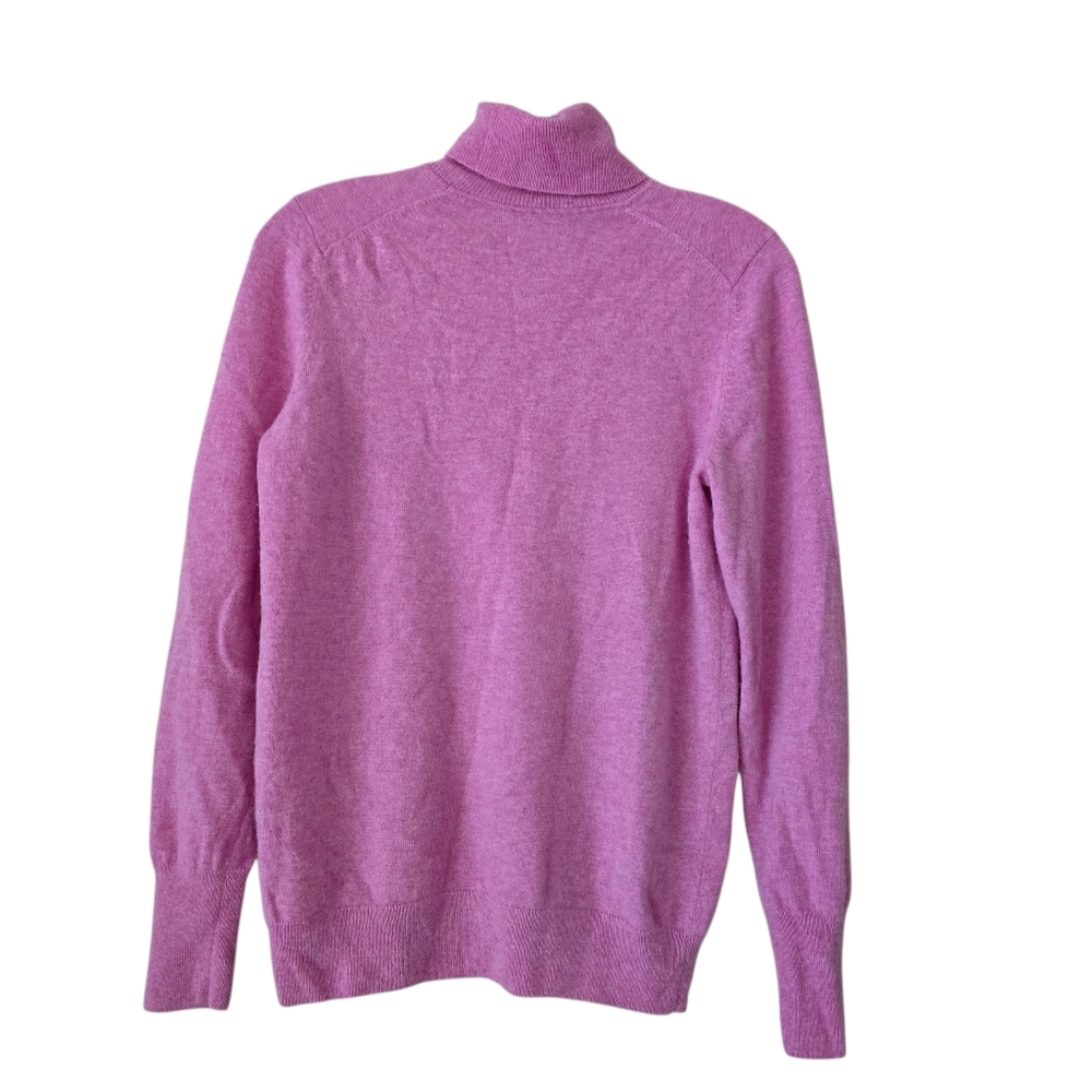 PURE Collections 100% Cashmere pink turtleneck sweater top Sz‎ 8